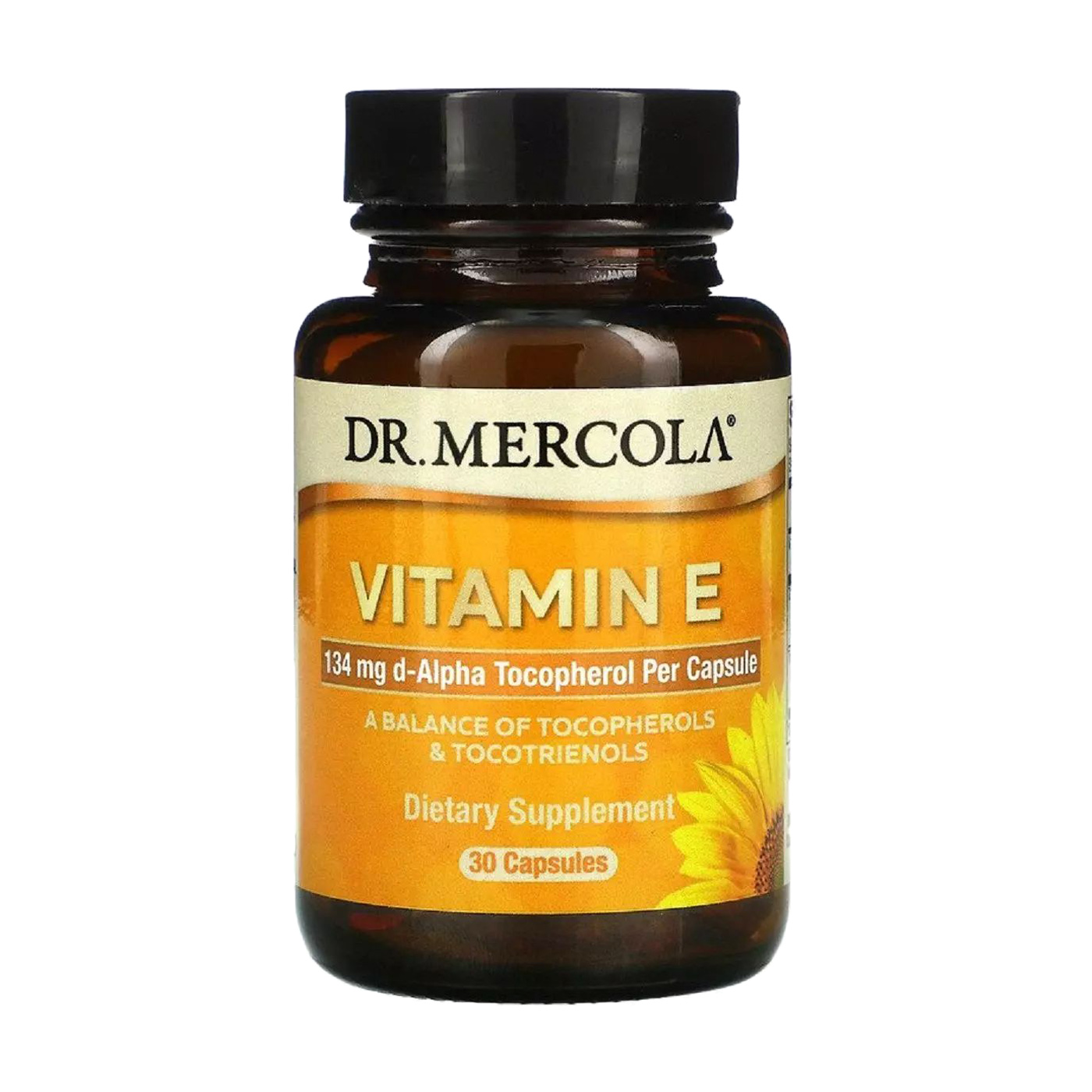 Bітaмін E Dr. Mercola Vitamin E 134 мг, 100 капсул