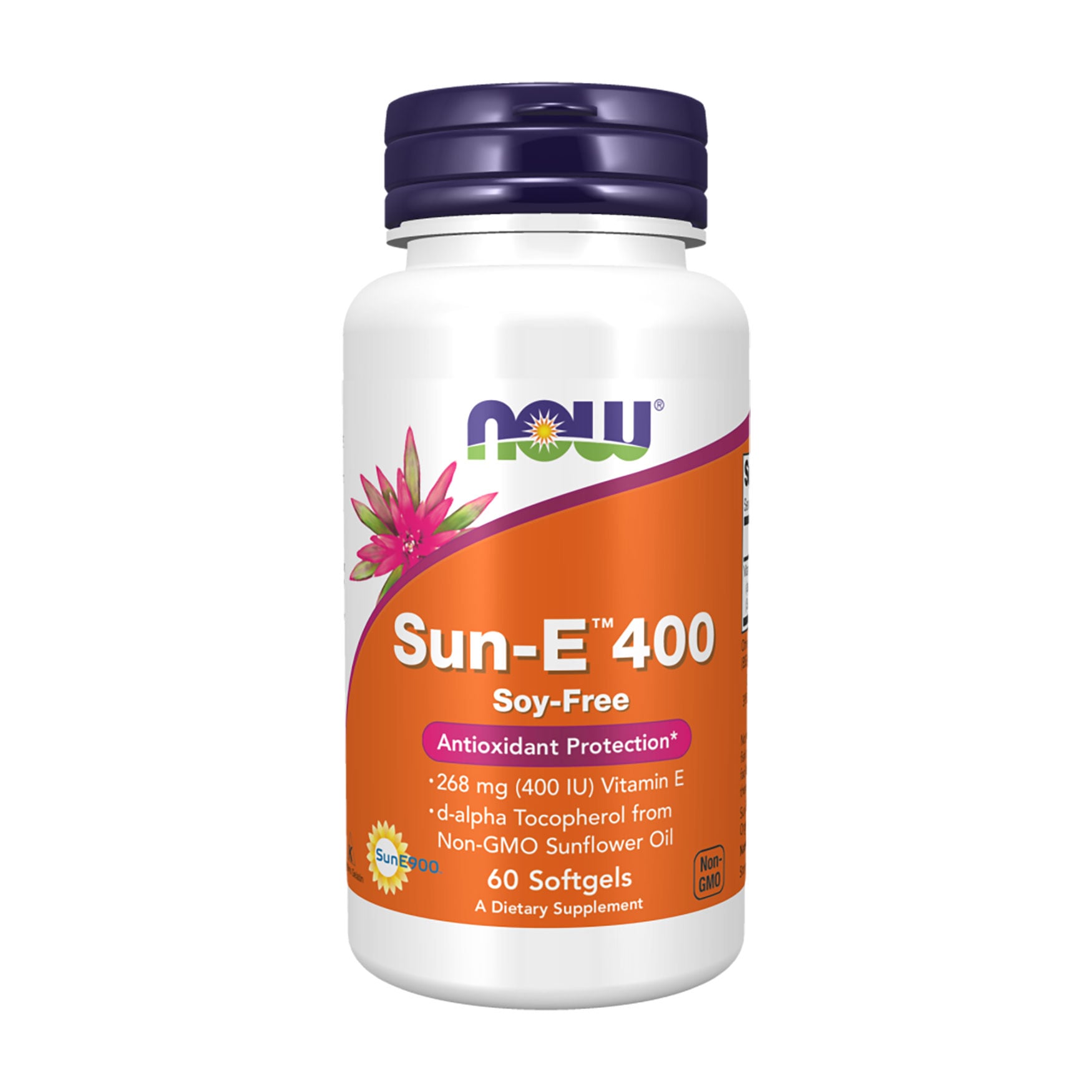 Bітaмін E NOW foods Sun-E 400 МО, 268 мг, 60 гелевих капсул